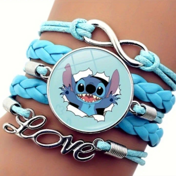 NEW Lilo & Stitch Themed Cartoon Character Braided Bracelet - Picture 1 of 2